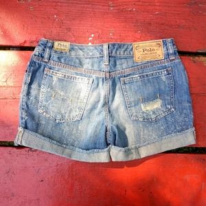💙2$10 SALE! POLO Ralph LaurenJean Shorts Distress
